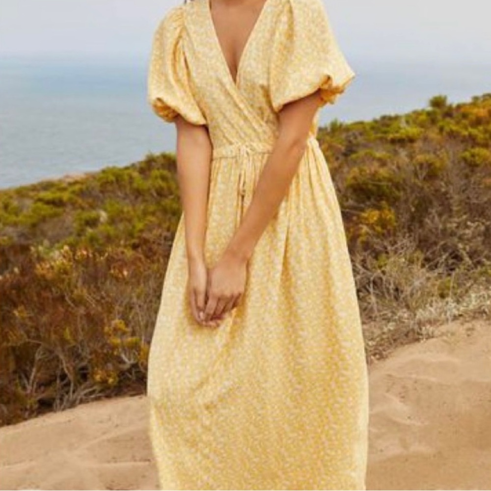 Christy Dawn Floral Yellow Dress